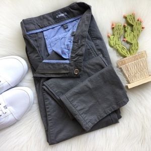 Bonobos Pants Tailored 33x30 washed gray chinos